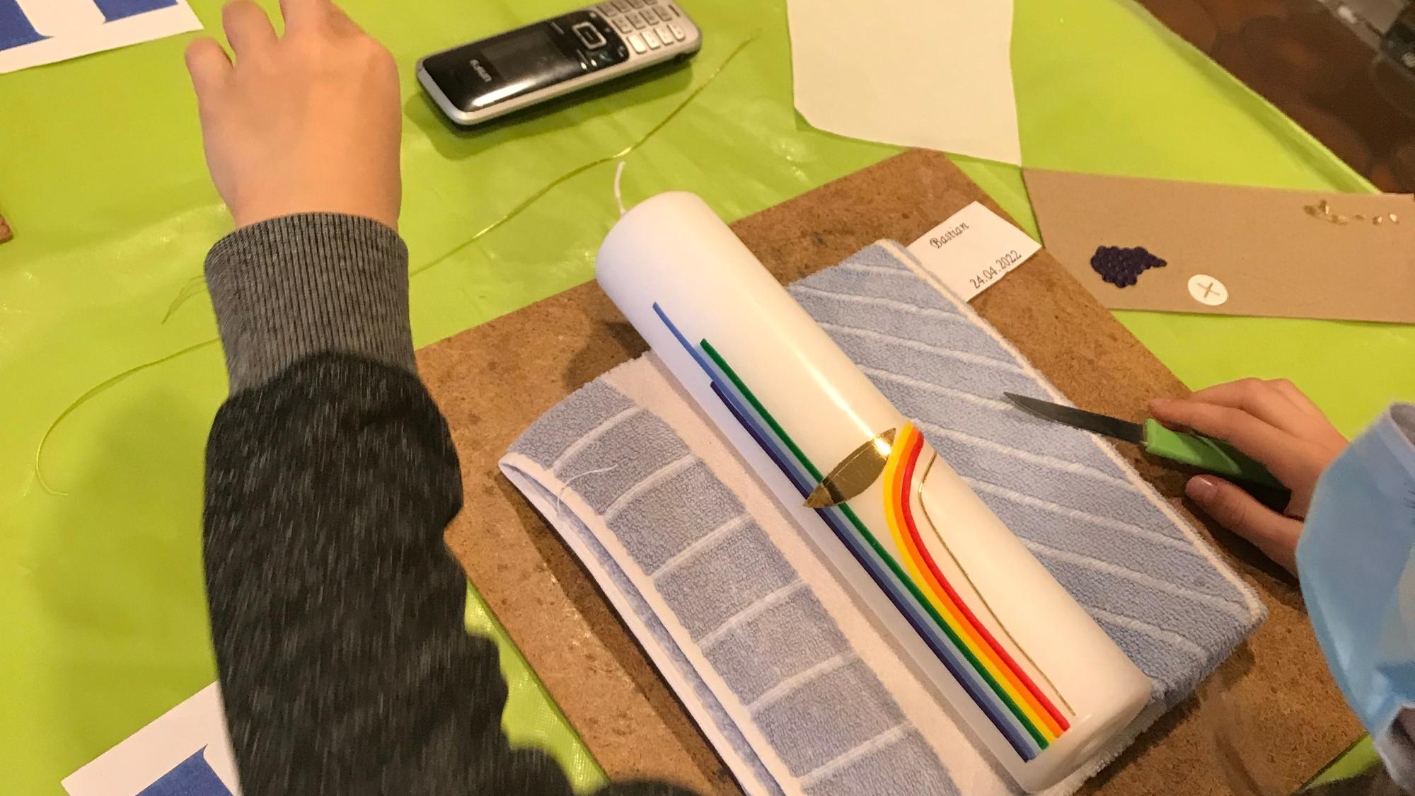 Kommunionkerzen basteln